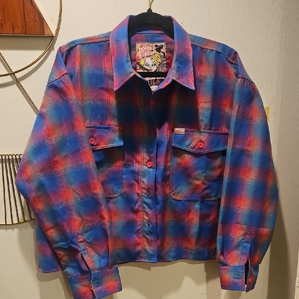 Colorful Plaid Button-Up Shirt